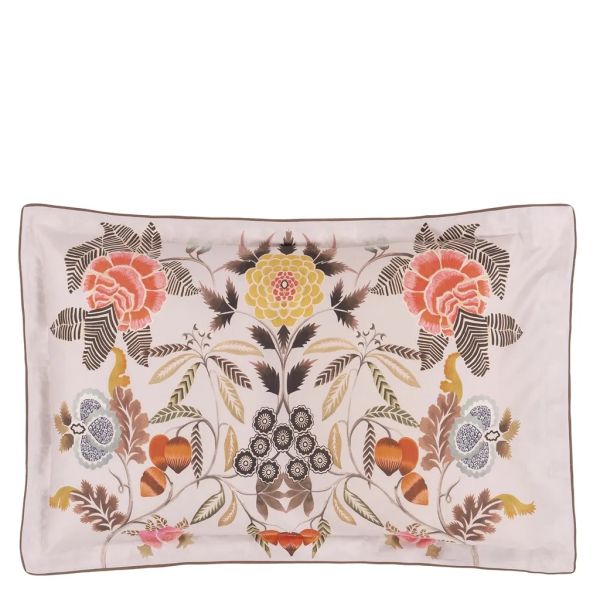 Designers Guild Brocart Decoratif Sepia Oxford Pillowcase Pair | Allium Interiors