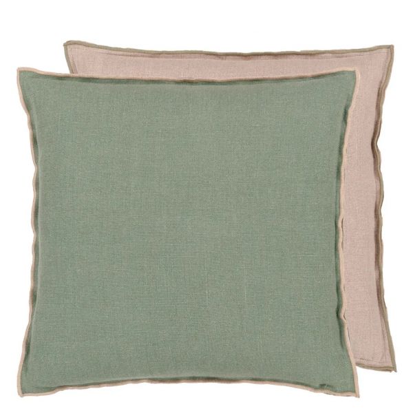 Designers Guild Cushion Brera Lino Thyme & Pebble | Allium Interiors