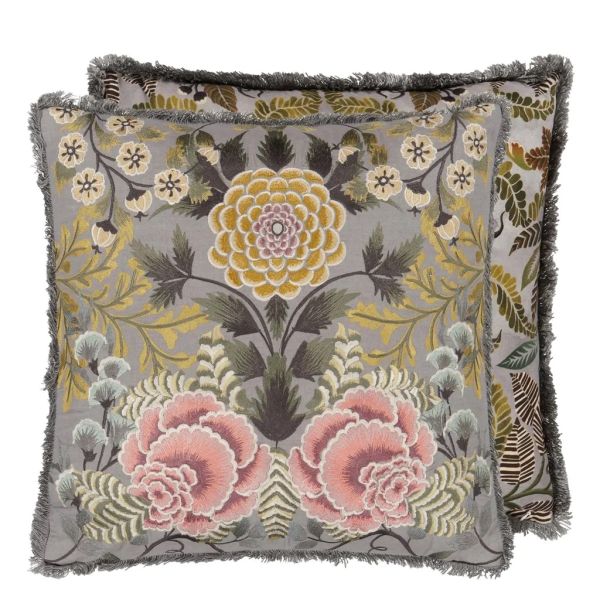 Designers Guild Cushion Brocart Decoratif Embroidered Sepia | Allium Interiors