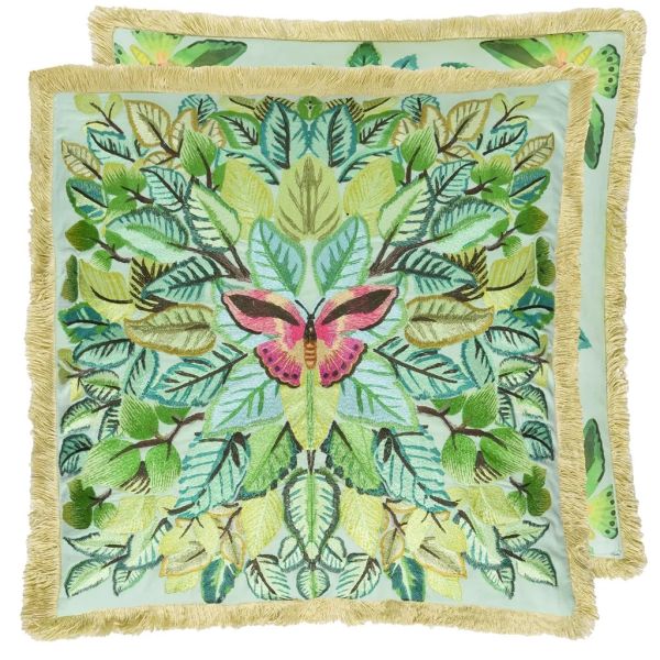 Designers Guild Cushion Celastrina Embroidered Turquoise | Allium Interiors