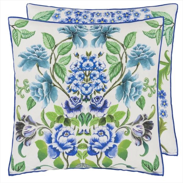 Designers Guild Cushion Eleonora Linen Cobalt | Allium Interiors