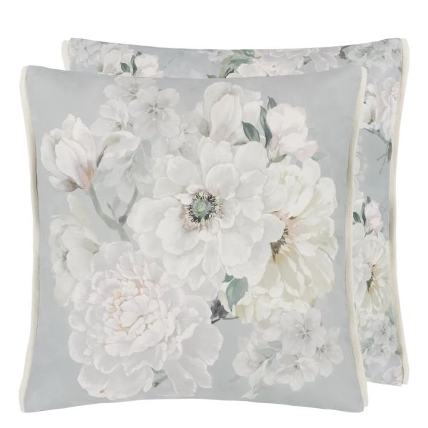 Designers Guild Cushion Fleur Blanche Platinum | Allium Interiors