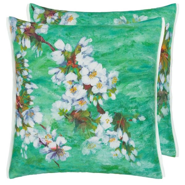 Designers Guild Cushion Fleur D Assam Emerald | Allium Interiors