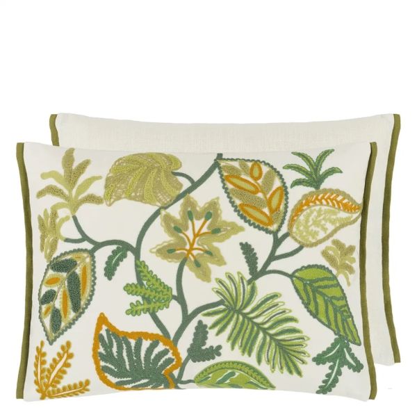 Designers Guild Cushion Foglia Decorativa Moss | Allium Interiors