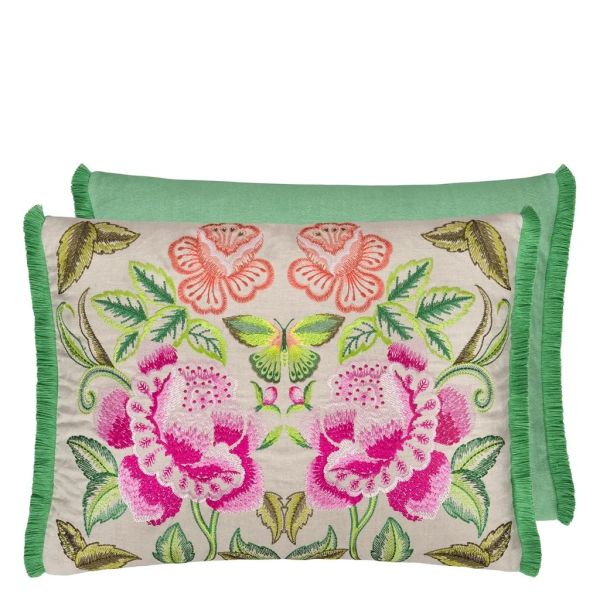 Designers Guild Cushion Isabella Embroidered Fuchsia | Allium Interiors
