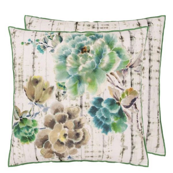 Designers Guild Cushion Kyoto Flower Jade | Allium Interiors