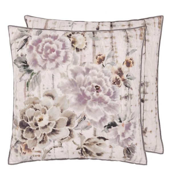 Designers Guild Cushion Kyoto Flower Slate | Allium Interiors