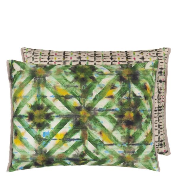 Designers Guild Cushion Parquet Batik Forest | Allium Interiors