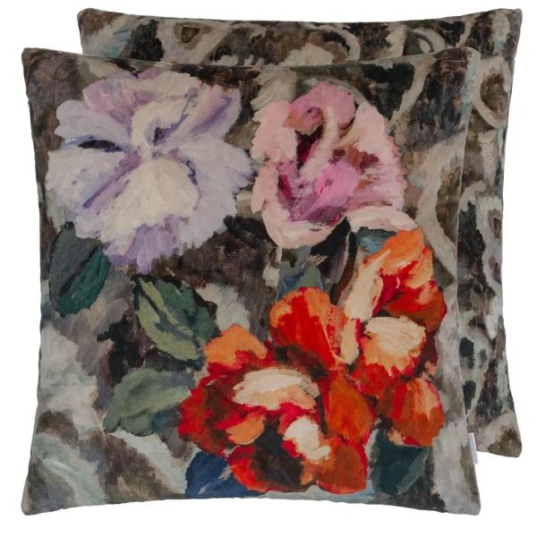 Designers Guild Cushion Tapestry Flower Damson | Allium Interiors