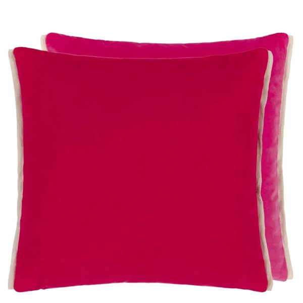 Designers Guild Cushion Varese Scarlet & Bright Fuchsia | Allium Interiors