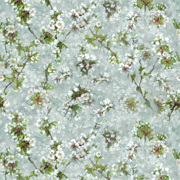 Designers Guild Fabric Fleur D Assam Platinum | Allium Interiors