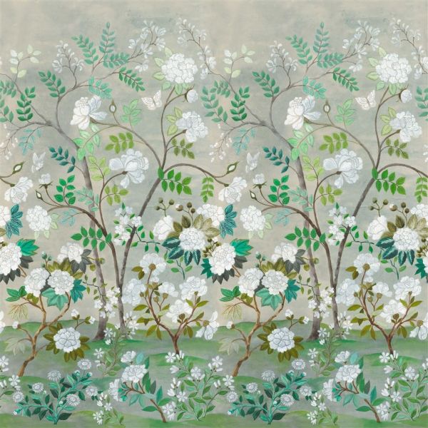 Designers Guild Fabric Fleur Orientale Celadon | Allium Interiors