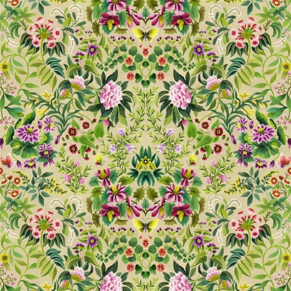 Designers Guild Fabric Ikebana Damask Fuchsia | Allium Interiors