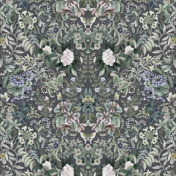 Designers Guild Fabric Ikebana Velvet Graphite | Allium Interiors