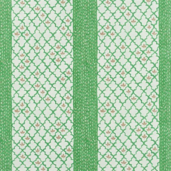 Designers Guild Fabric Pergola Trellis Emerald | Allium Interiors