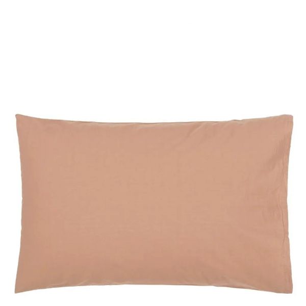 Designers Guild Loweswater Nutmeg Organic Standard Pillowcase Pair | Allium Interiors