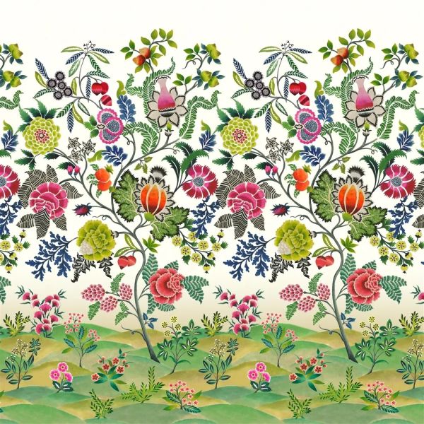 Designers Guild Wallpaper Brocart Decoratif Fuchsia | Allium Interiors