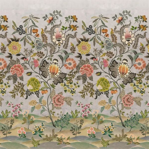 Designers Guild Wallpaper Brocart Decoratif Sepia | Allium Interiors
