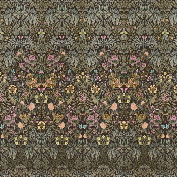 Designers Guild Wallpaper Ikebana Grande Chocolate | Allium Interiors