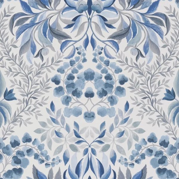 Designers Guild Wallpaper Karakusa Cobalt | Allium Interiors