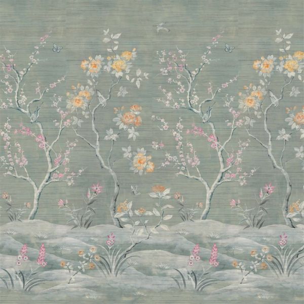Designers Guild Wallpaper Manohari Grasscloth Blossom | Allium Interiors