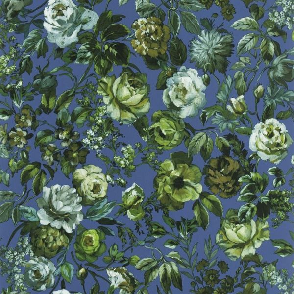 Designers Guild Wallpaper Mansur Cobalt | Allium Interiors