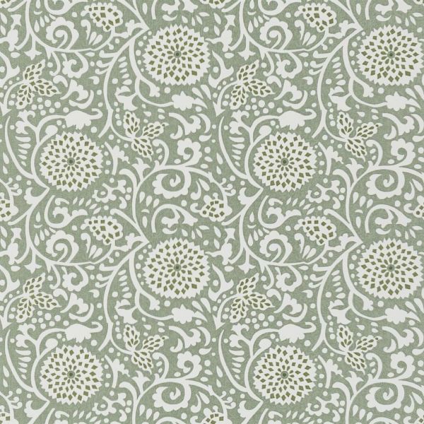 Designers Guild Wallpaper Shaqui Vintage Green | Allium Interiors