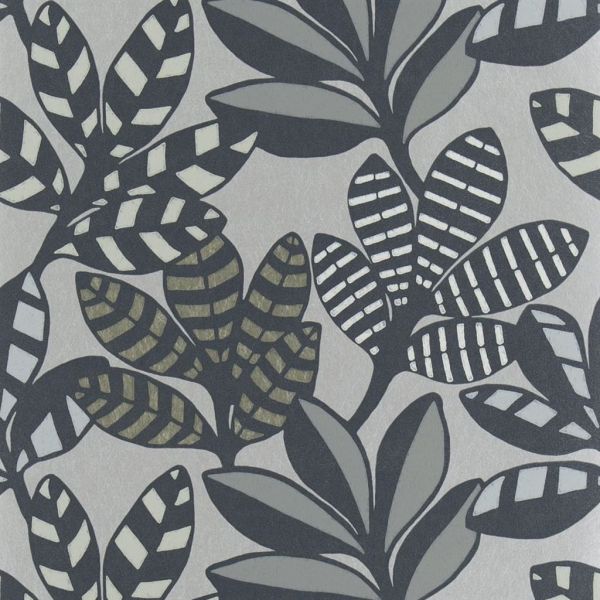 Designers Guild Wallpaper Tanjore Graphite | Allium Interiors