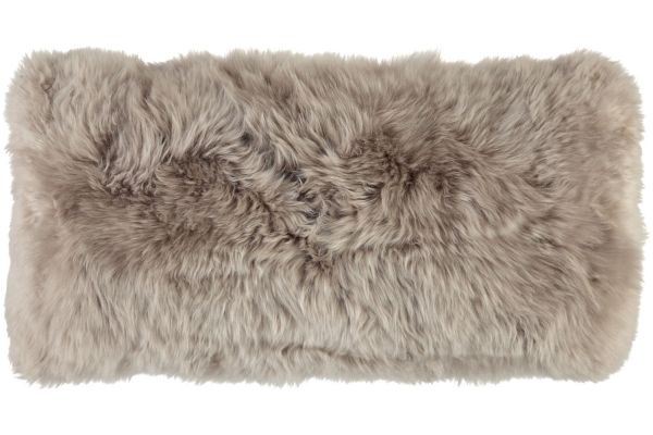 New Zealand Long-wool Sheepskin Cushion Dove | Allium Interiors