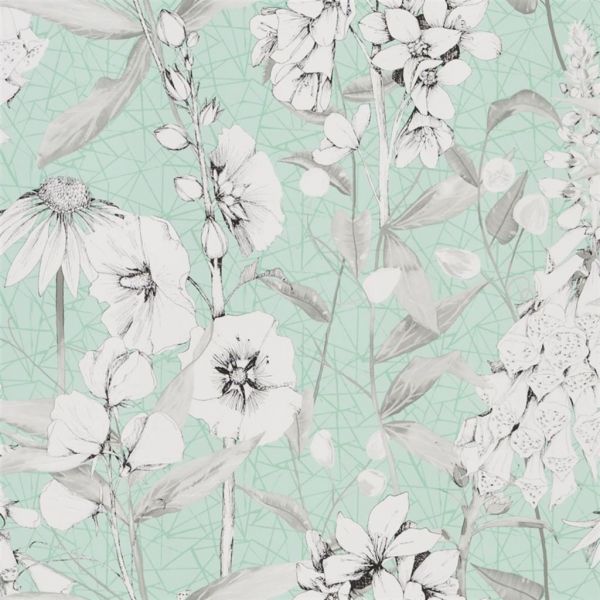 Designers Guild Wallpaper Emilie Aqua | Allium Interiors