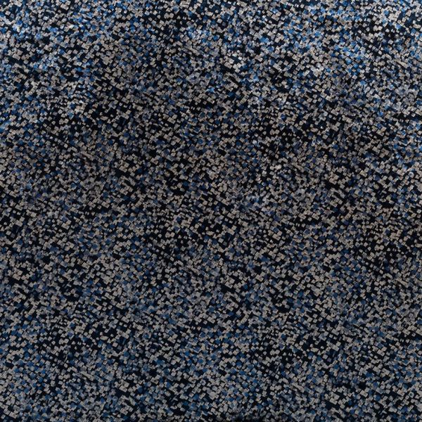 Osborne & Little Fabric Falda Ink/Royal Blue/Silver | Allium Interiors