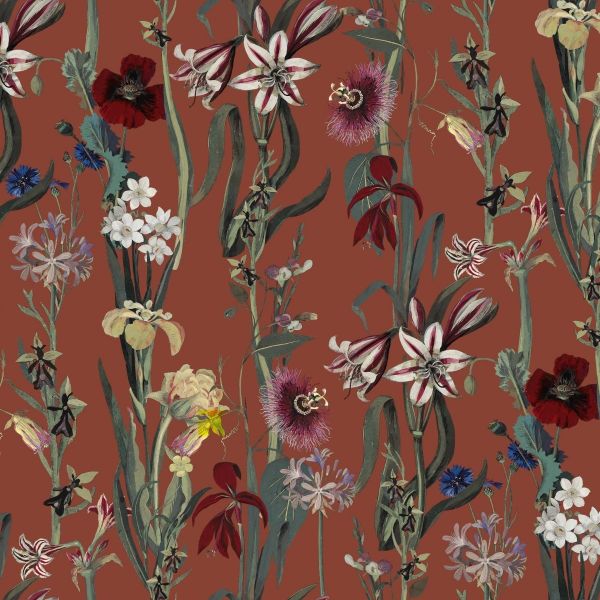 House of Hackney Wallpaper Flora Delanica Clay | Allium Interiors