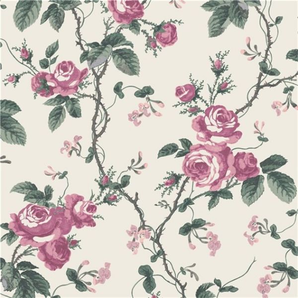Borastapeter Wallpaper French Roses Pink | Allium Interiors