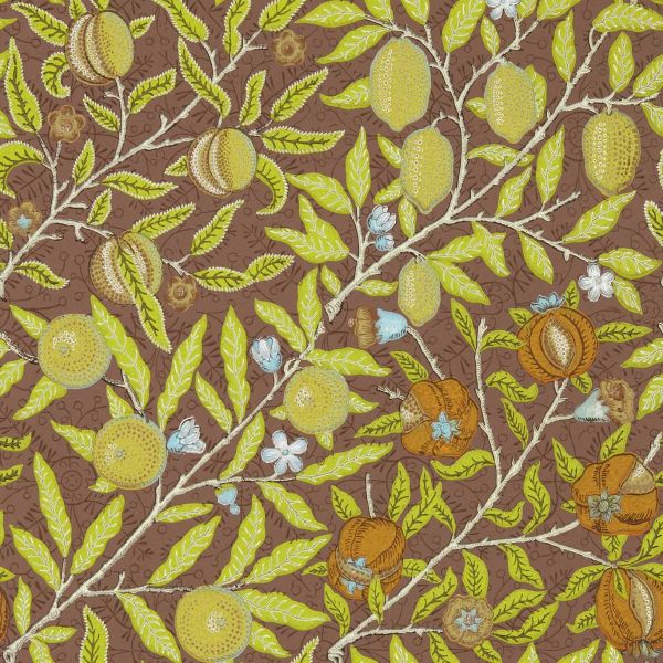 Morris & Co. Wallpaper Fruit Chocolate | Allium Interiors