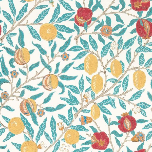 Morris & Co. Wallpaper Fruit Green Indigo/Madder | Allium Interiors