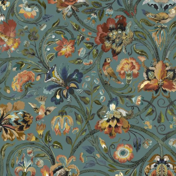 House of Hackney Wallpaper Gaia Prussian Blue | Allium Interiors