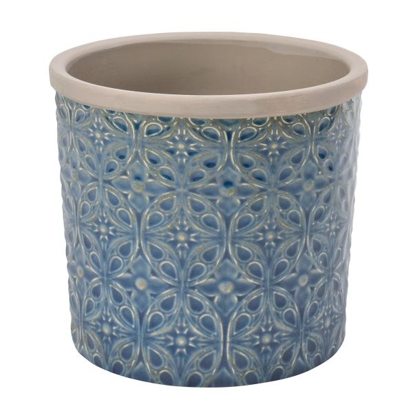 Burgon & Ball Glazed Pot Porto Blue | Allium Interiors