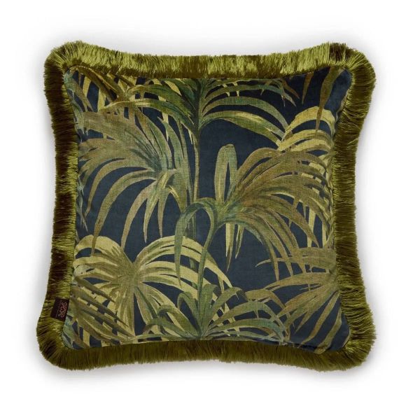 House of Hackney Cushion Palmeral Velvet Fringed | Allium Interiors