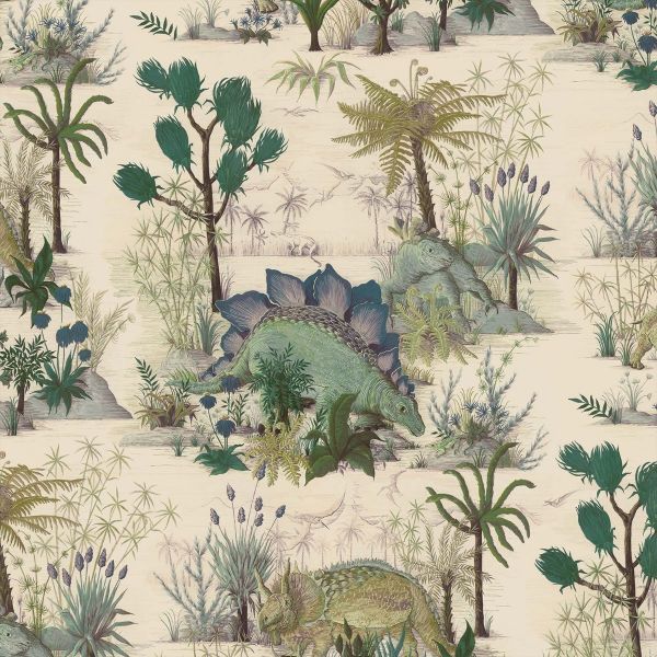 House of Hackney Wallpaper Dinosauria Ecru | Allium Interiors