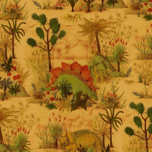 House of Hackney Wallpaper Dinosauria Tumeric | Allium Interiors