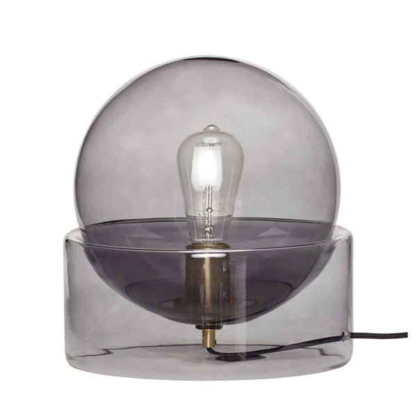 Hübsch Lamp Smoke Glass | Allium Interiors