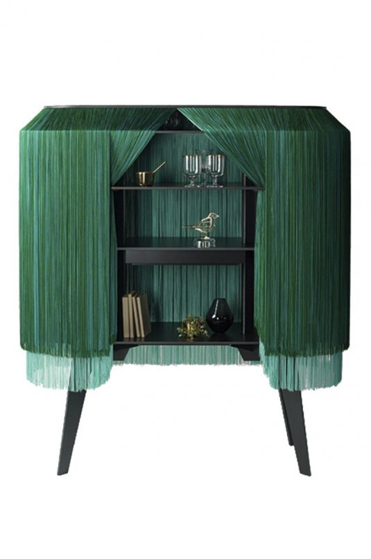 ibride Furniture Alpaga Bar Cabinet Malachite | Allium Interiors