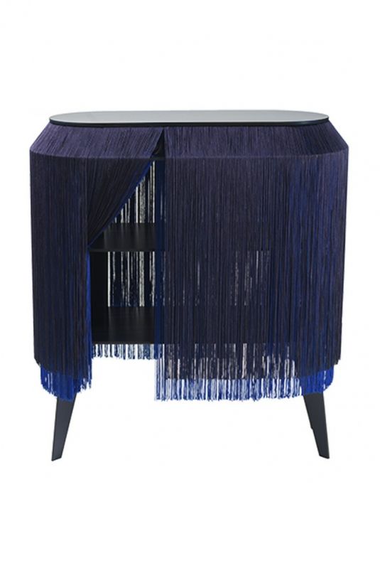 ibride Furniture Baby Alpaga Bedside Cabinet Electric Blue | Allium Interiors