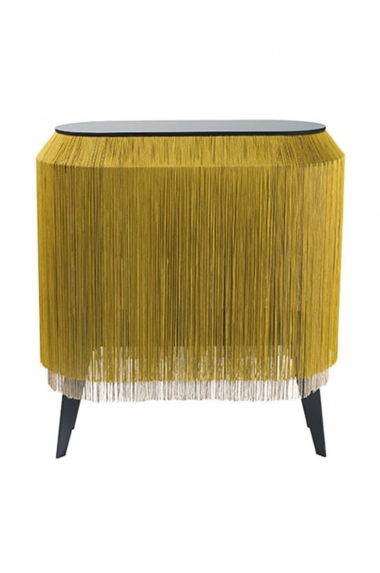 ibride Furniture Baby Alpaga Bedside Cabinet Chic Gold | Allium Interiors