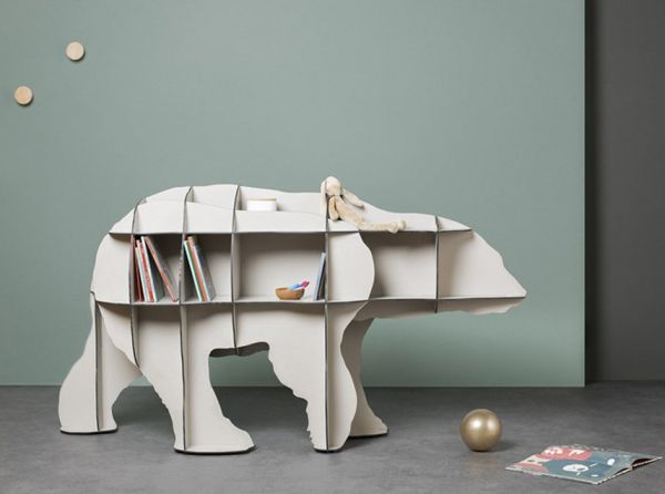ibride Furniture Junior Bear Bookcase White | Allium Interiors