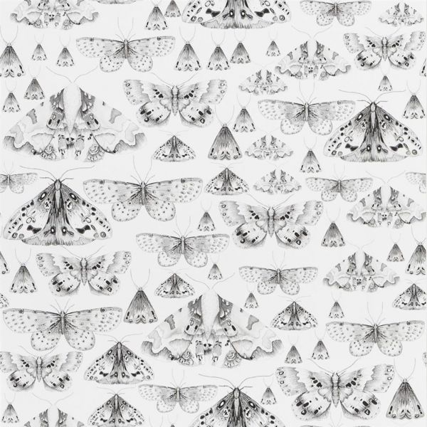 Designers Guild Wallpaper Issoria Black And White | Allium Interiors