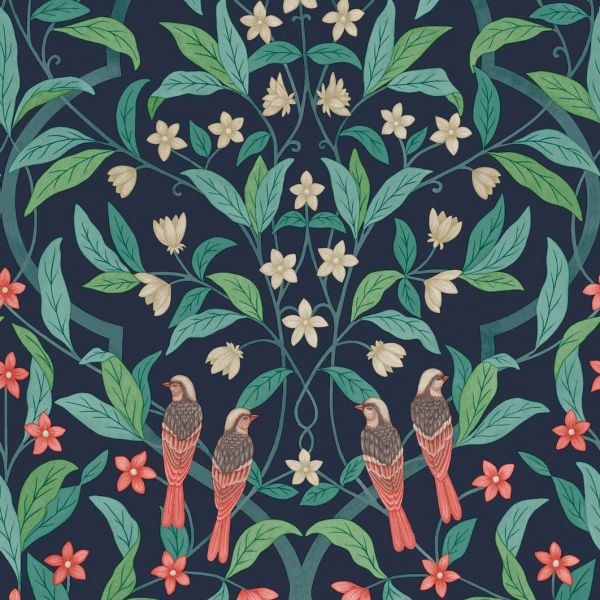 Cole And Son Wallpaper Jasmine & Serin Symphony 117/10030 | Allium Interiors