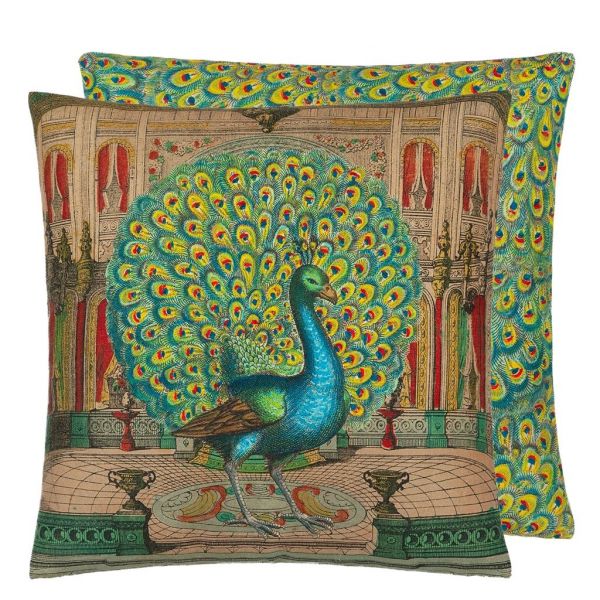 John Derian Cushion Peacock Emerald | Allium Interiors