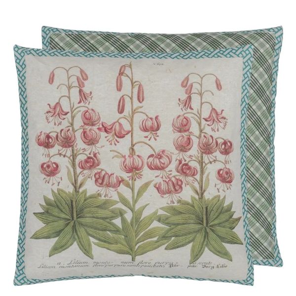 John Derian Cushion Crown Lily Canvas | Allium Interiors