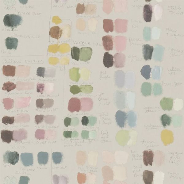 John Derian Wallpaper Mixed Tones Neutral | Allium Interiors